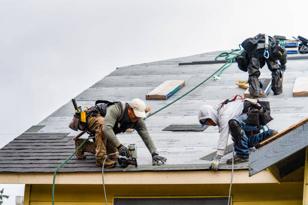 Professional Gutter Installation technician working in Trout Creek, NY